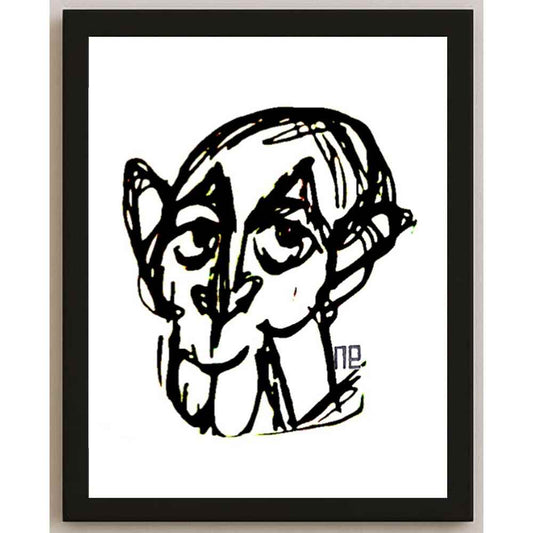 Nezih Danyal Tipler Kişiye Özel Sertifikalı Sınırlı Fine Art Karikatür Baskı NTP00453