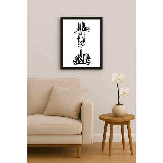 Nezih Danyal Tipler Kişiye Özel Sertifikalı Sınırlı Fine Art Karikatür Baskı NTP00454