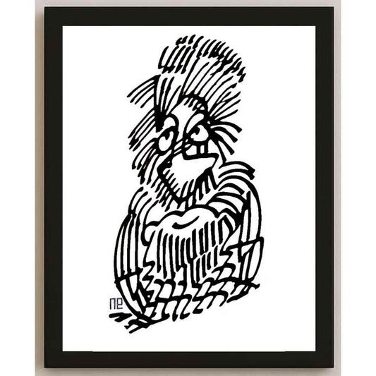Nezih Danyal Tipler Kişiye Özel Sertifikalı Sınırlı Fine Art Karikatür Baskı NTP00460