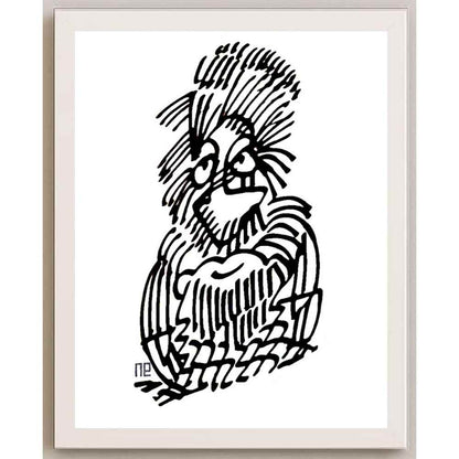 Nezih Danyal Tipler Kişiye Özel Sertifikalı Sınırlı Fine Art Karikatür Baskı NTP00460