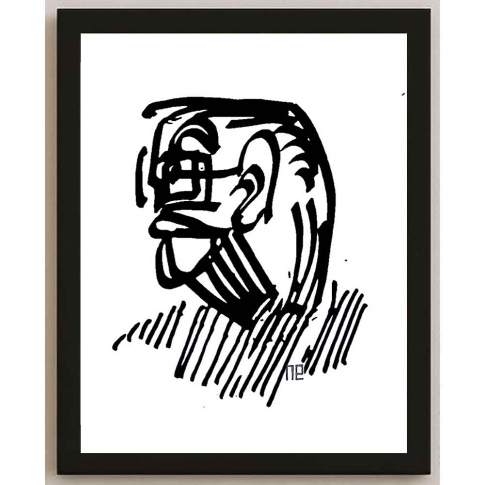 Nezih Danyal Tipler Kişiye Özel Sertifikalı Sınırlı Fine Art Karikatür Baskı NTP00462