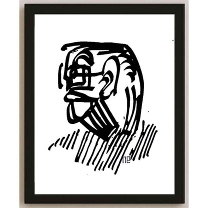 Nezih Danyal Tipler Kişiye Özel Sertifikalı Sınırlı Fine Art Karikatür Baskı NTP00462