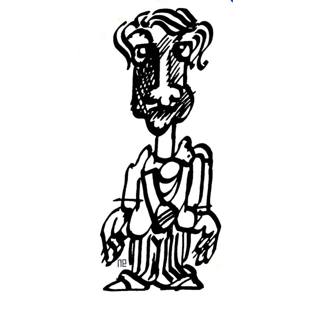 Nezih Danyal Tipler Kişiye Özel Sertifikalı Sınırlı Fine Art Karikatür Baskı NTP00463