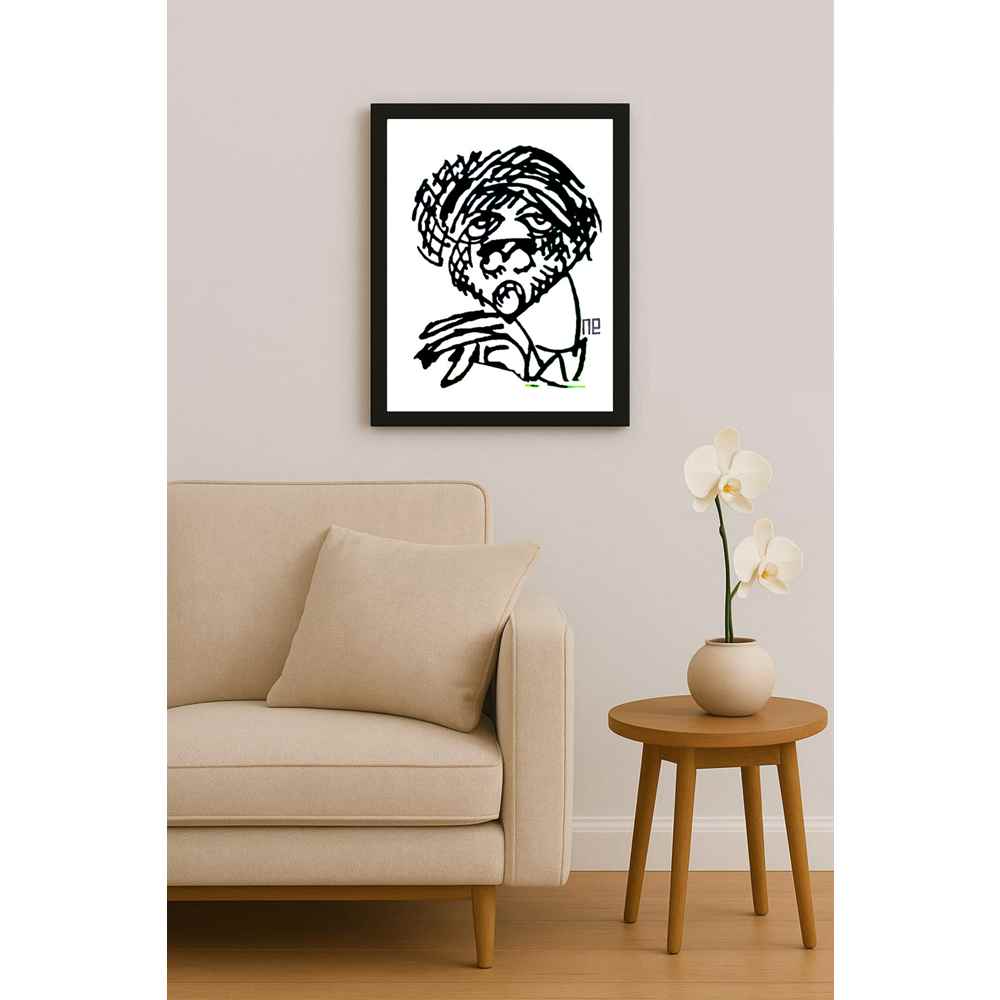 Nezih Danyal Tipler Kişiye Özel Sertifikalı Sınırlı Fine Art Karikatür Baskı NTP00464