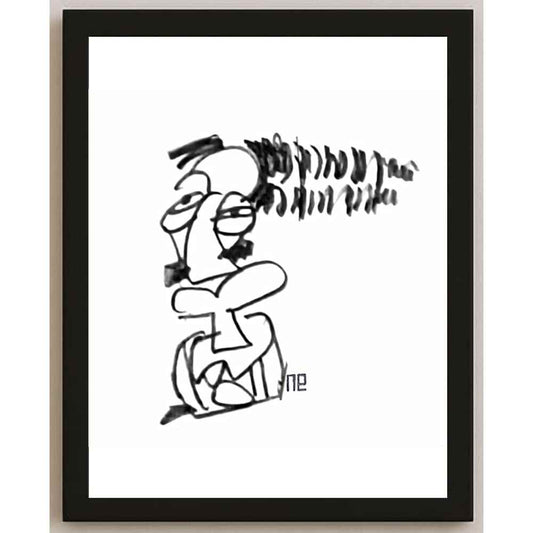 Nezih Danyal Tipler Kişiye Özel Sertifikalı Sınırlı Fine Art Karikatür Baskı NTP00469