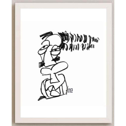 Nezih Danyal Tipler Kişiye Özel Sertifikalı Sınırlı Fine Art Karikatür Baskı NTP00469
