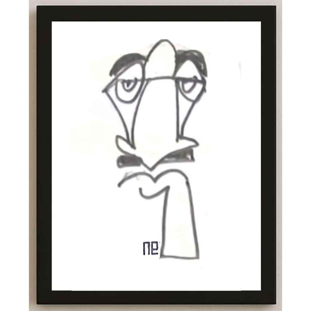Nezih Danyal Tipler Kişiye Özel Sertifikalı Sınırlı Fine Art Karikatür Baskı NTP00472