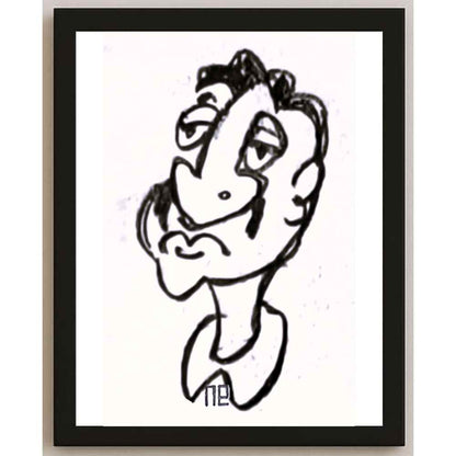 Nezih Danyal Tipler Kişiye Özel Sertifikalı Sınırlı Fine Art Karikatür Baskı NTP00474