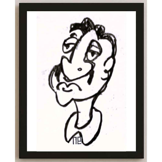 Nezih Danyal Tipler Kişiye Özel Sertifikalı Sınırlı Fine Art Karikatür Baskı NTP00474