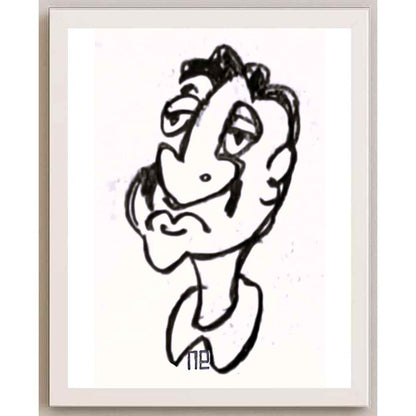 Nezih Danyal Tipler Kişiye Özel Sertifikalı Sınırlı Fine Art Karikatür Baskı NTP00474