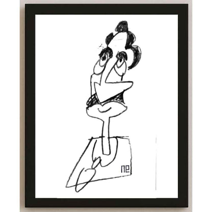 Nezih Danyal Tipler Kişiye Özel Sertifikalı Sınırlı Fine Art Karikatür Baskı NTP00475