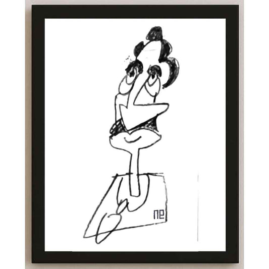 Nezih Danyal Tipler Kişiye Özel Sertifikalı Sınırlı Fine Art Karikatür Baskı NTP00475