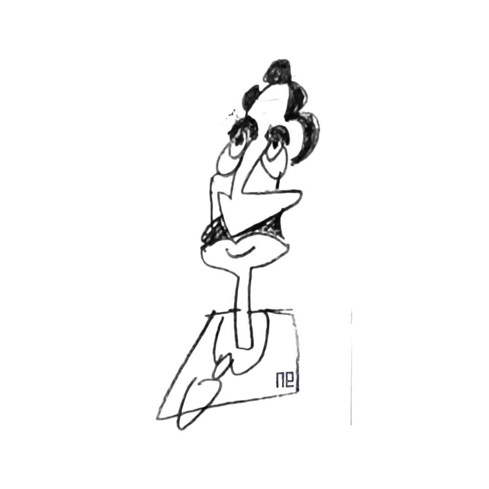 Nezih Danyal Tipler Kişiye Özel Sertifikalı Sınırlı Fine Art Karikatür Baskı NTP00475