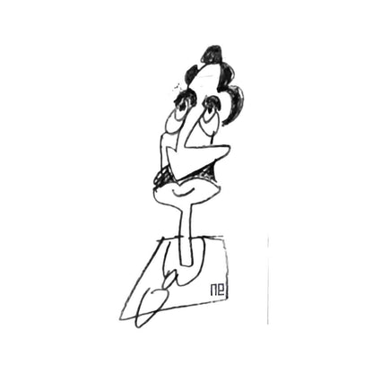 Nezih Danyal Tipler Kişiye Özel Sertifikalı Sınırlı Fine Art Karikatür Baskı NTP00475