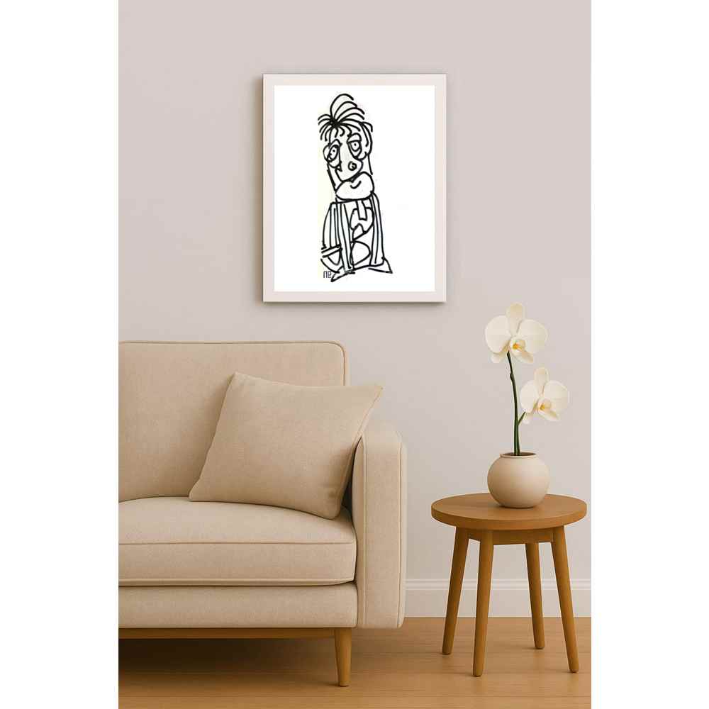 Nezih Danyal Tipler Kişiye Özel Sertifikalı Sınırlı Fine Art Karikatür Baskı NTP00476