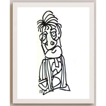 Nezih Danyal Tipler Kişiye Özel Sertifikalı Sınırlı Fine Art Karikatür Baskı NTP00476