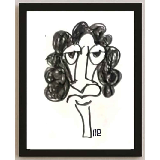 Nezih Danyal Tipler Kişiye Özel Sertifikalı Sınırlı Fine Art Karikatür Baskı NTP00477