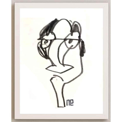 Nezih Danyal Tipler Kişiye Özel Sertifikalı Sınırlı Fine Art Karikatür Baskı NTP00478