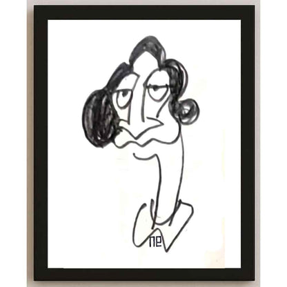 Nezih Danyal Tipler Kişiye Özel Sertifikalı Sınırlı Fine Art Karikatür Baskı NTP00479