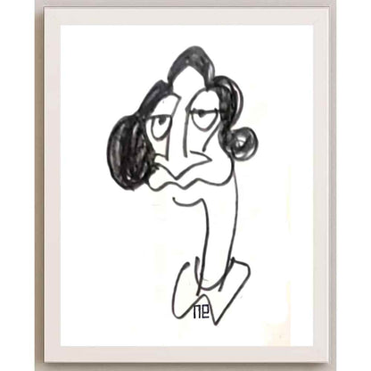 Nezih Danyal Tipler Kişiye Özel Sertifikalı Sınırlı Fine Art Karikatür Baskı NTP00479