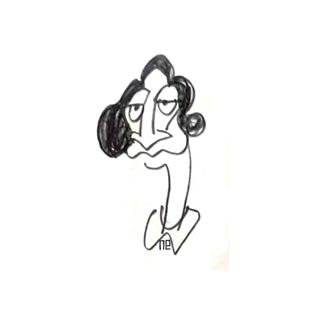 Nezih Danyal Tipler Kişiye Özel Sertifikalı Sınırlı Fine Art Karikatür Baskı NTP00479