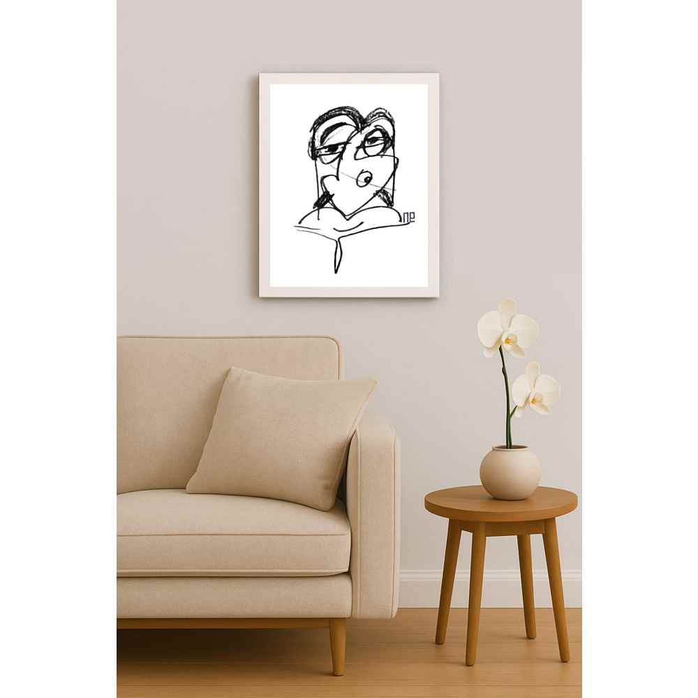 Nezih Danyal Tipler Kişiye Özel Sertifikalı Sınırlı Fine Art Karikatür Baskı NTP00482