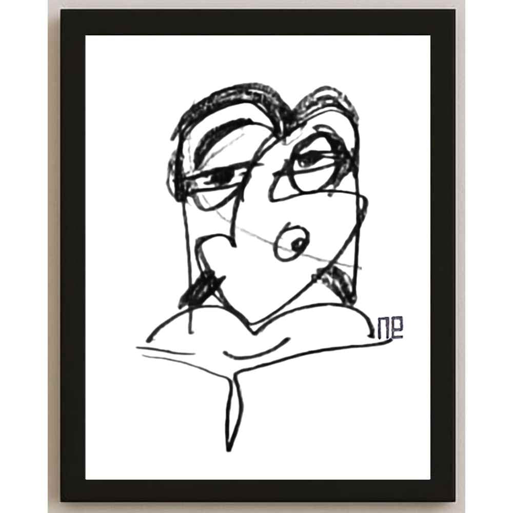 Nezih Danyal Tipler Kişiye Özel Sertifikalı Sınırlı Fine Art Karikatür Baskı NTP00482