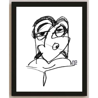 Nezih Danyal Tipler Kişiye Özel Sertifikalı Sınırlı Fine Art Karikatür Baskı NTP00482