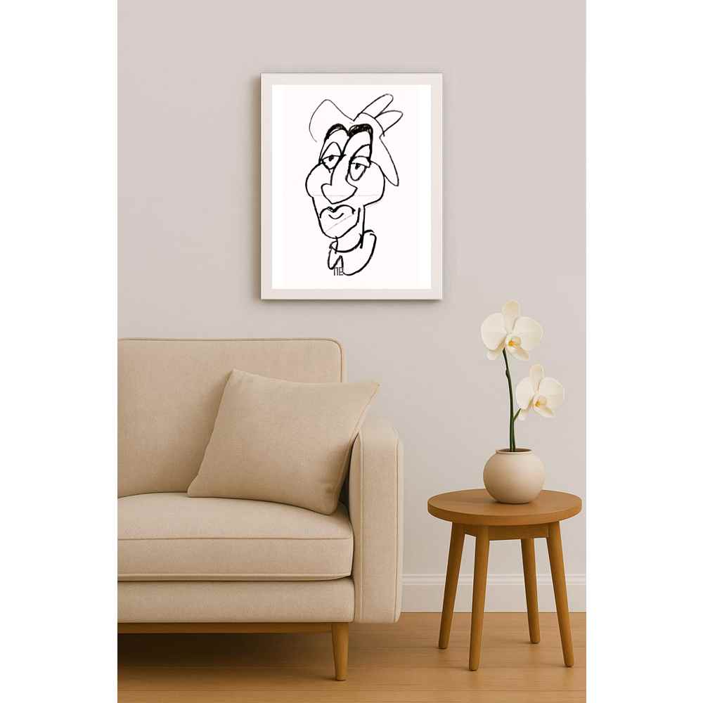 Nezih Danyal Tipler Kişiye Özel Sertifikalı Sınırlı Fine Art Karikatür Baskı NTP00483