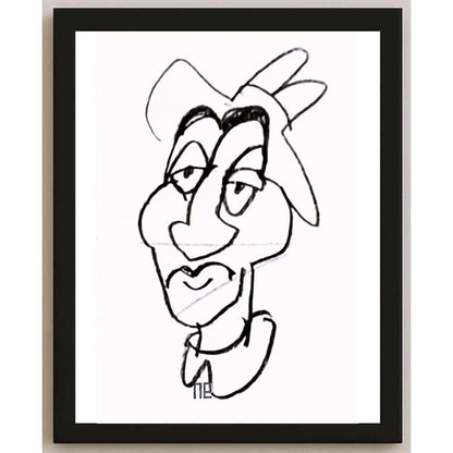 Nezih Danyal Tipler Kişiye Özel Sertifikalı Sınırlı Fine Art Karikatür Baskı NTP00483