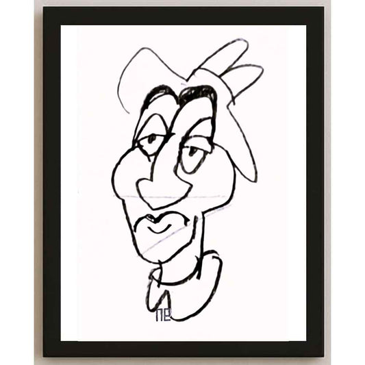Nezih Danyal Tipler Kişiye Özel Sertifikalı Sınırlı Fine Art Karikatür Baskı NTP00483