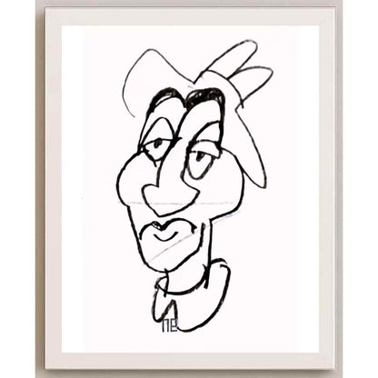 Nezih Danyal Tipler Kişiye Özel Sertifikalı Sınırlı Fine Art Karikatür Baskı NTP00483