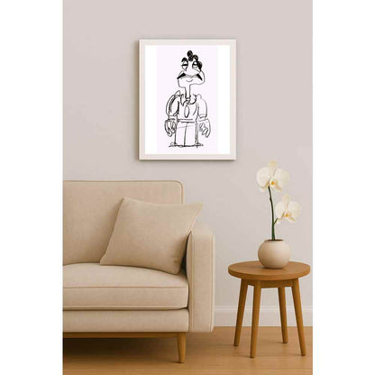 Nezih Danyal Tipler Kişiye Özel Sertifikalı Sınırlı Fine Art Karikatür Baskı NTP00484