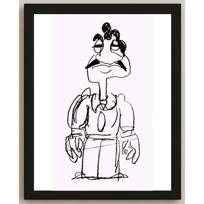 Nezih Danyal Tipler Kişiye Özel Sertifikalı Sınırlı Fine Art Karikatür Baskı NTP00484