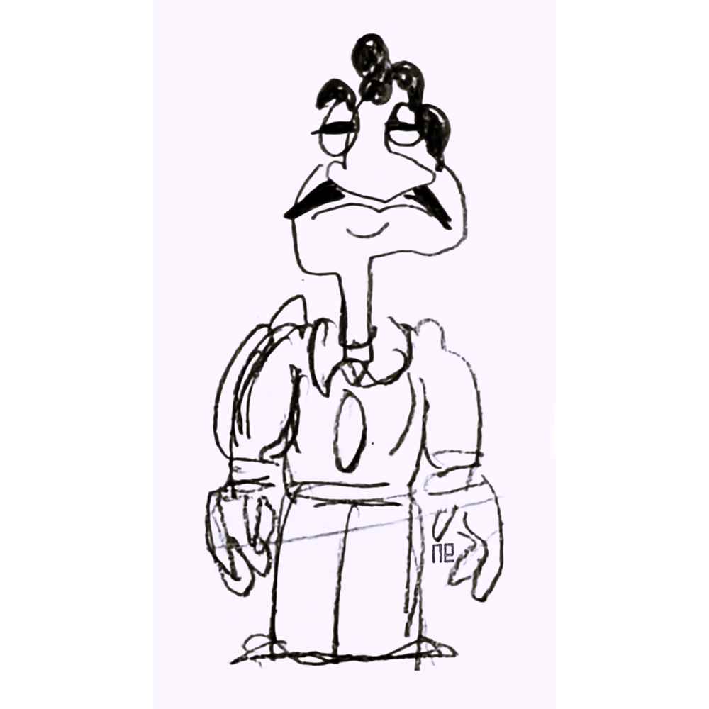 Nezih Danyal Tipler Kişiye Özel Sertifikalı Sınırlı Fine Art Karikatür Baskı NTP00484