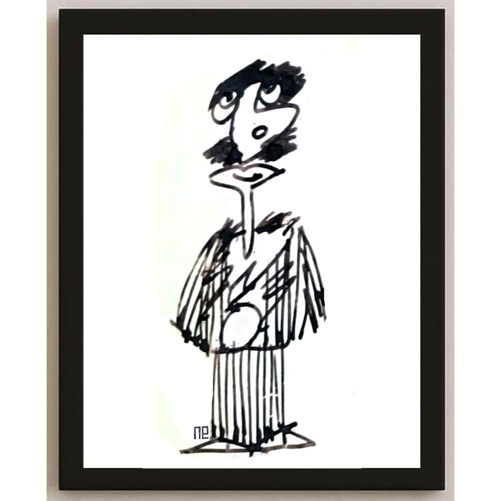 Nezih Danyal Tipler Kişiye Özel Sertifikalı Sınırlı Fine Art Karikatür Baskı NTP00485