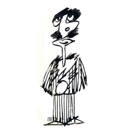 Nezih Danyal Tipler Kişiye Özel Sertifikalı Sınırlı Fine Art Karikatür Baskı NTP00485