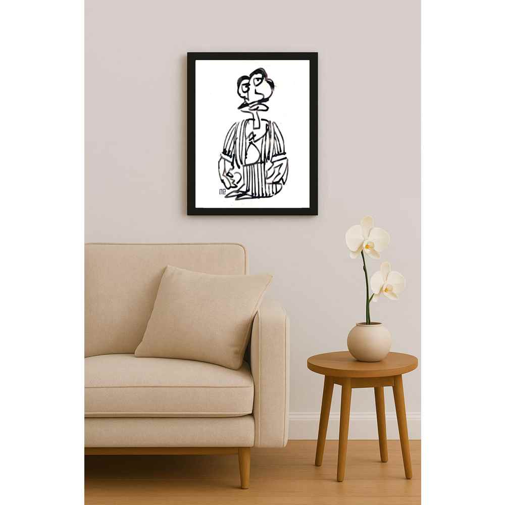 Nezih Danyal Tipler Kişiye Özel Sertifikalı Sınırlı Fine Art Karikatür Baskı NTP00486