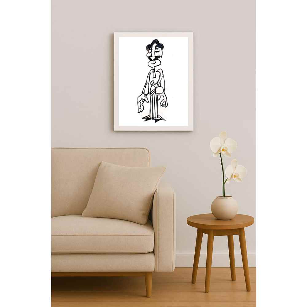 Nezih Danyal Tipler Kişiye Özel Sertifikalı Sınırlı Fine Art Karikatür Baskı NTP00488