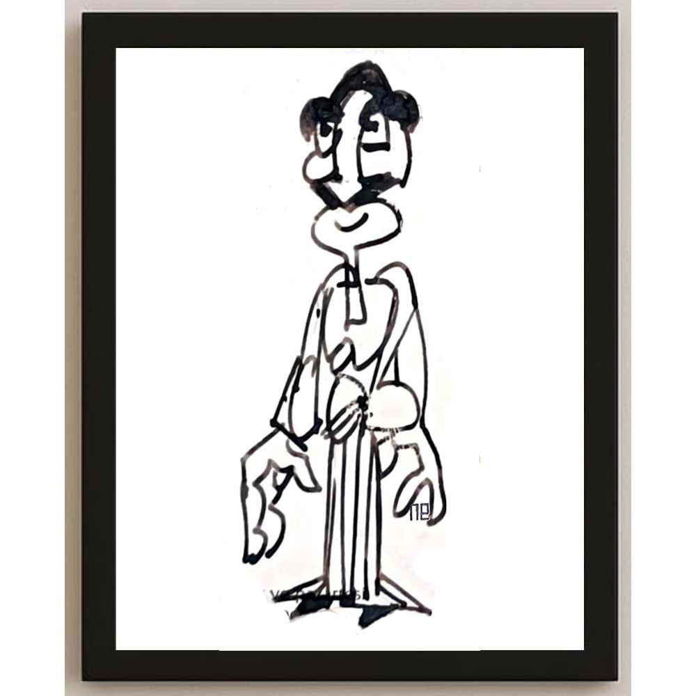 Nezih Danyal Tipler Kişiye Özel Sertifikalı Sınırlı Fine Art Karikatür Baskı NTP00488