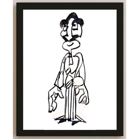 Nezih Danyal Tipler Kişiye Özel Sertifikalı Sınırlı Fine Art Karikatür Baskı NTP00488