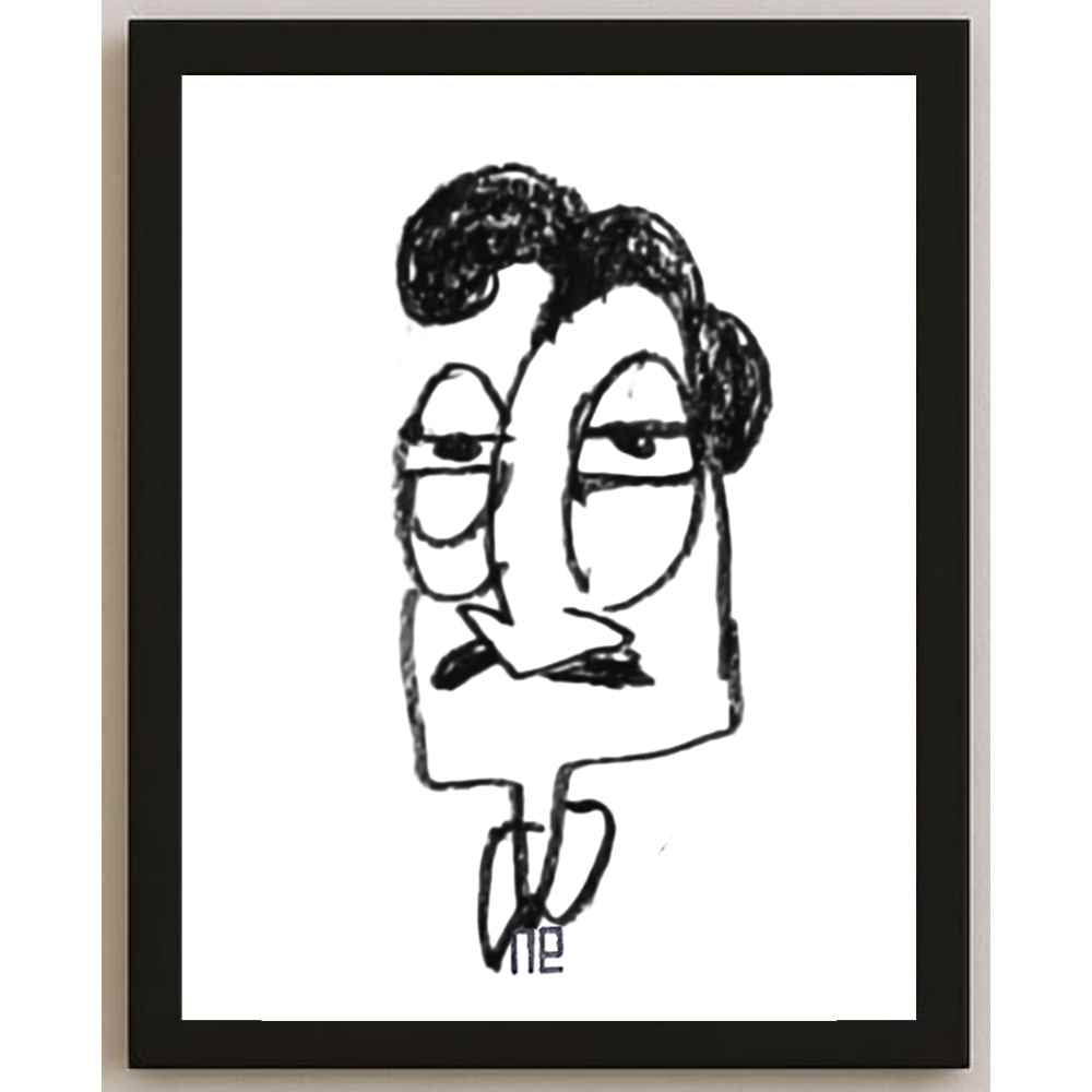 Nezih Danyal Tipler Kişiye Özel Sertifikalı Sınırlı Fine Art Karikatür Baskı NTP00489