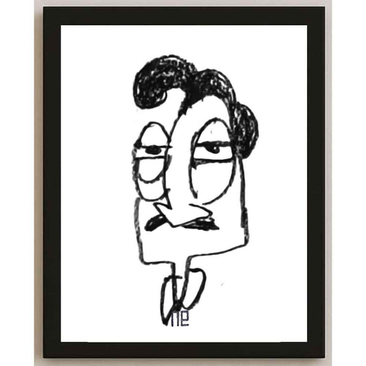 Nezih Danyal Tipler Kişiye Özel Sertifikalı Sınırlı Fine Art Karikatür Baskı NTP00489