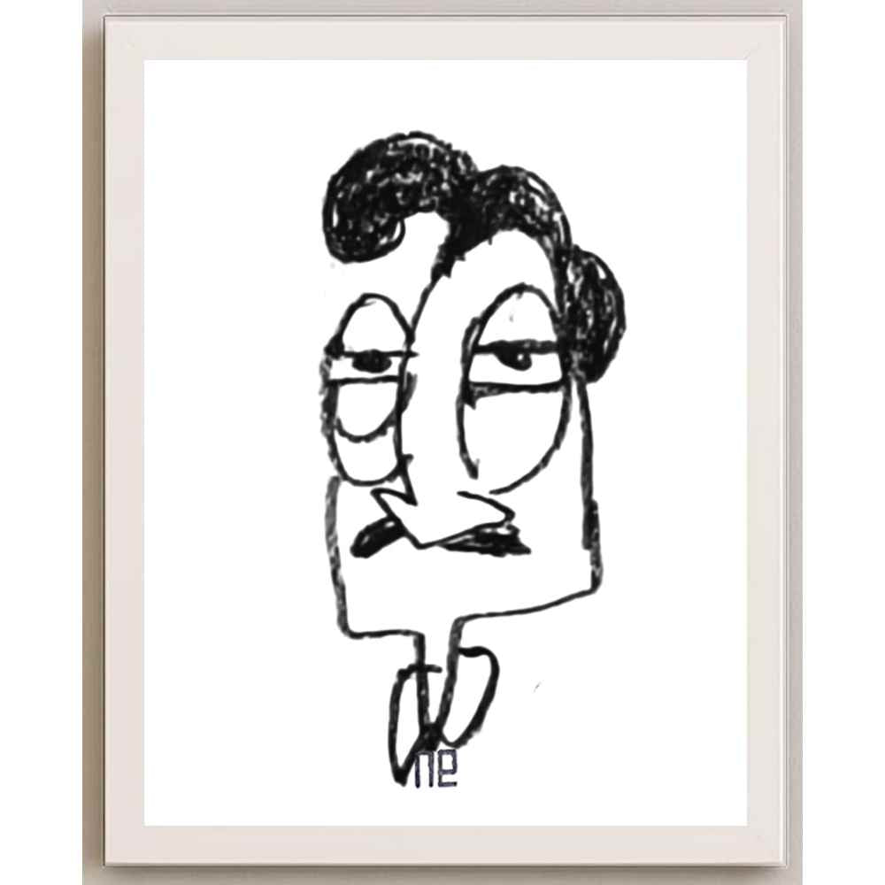 Nezih Danyal Tipler Kişiye Özel Sertifikalı Sınırlı Fine Art Karikatür Baskı NTP00489