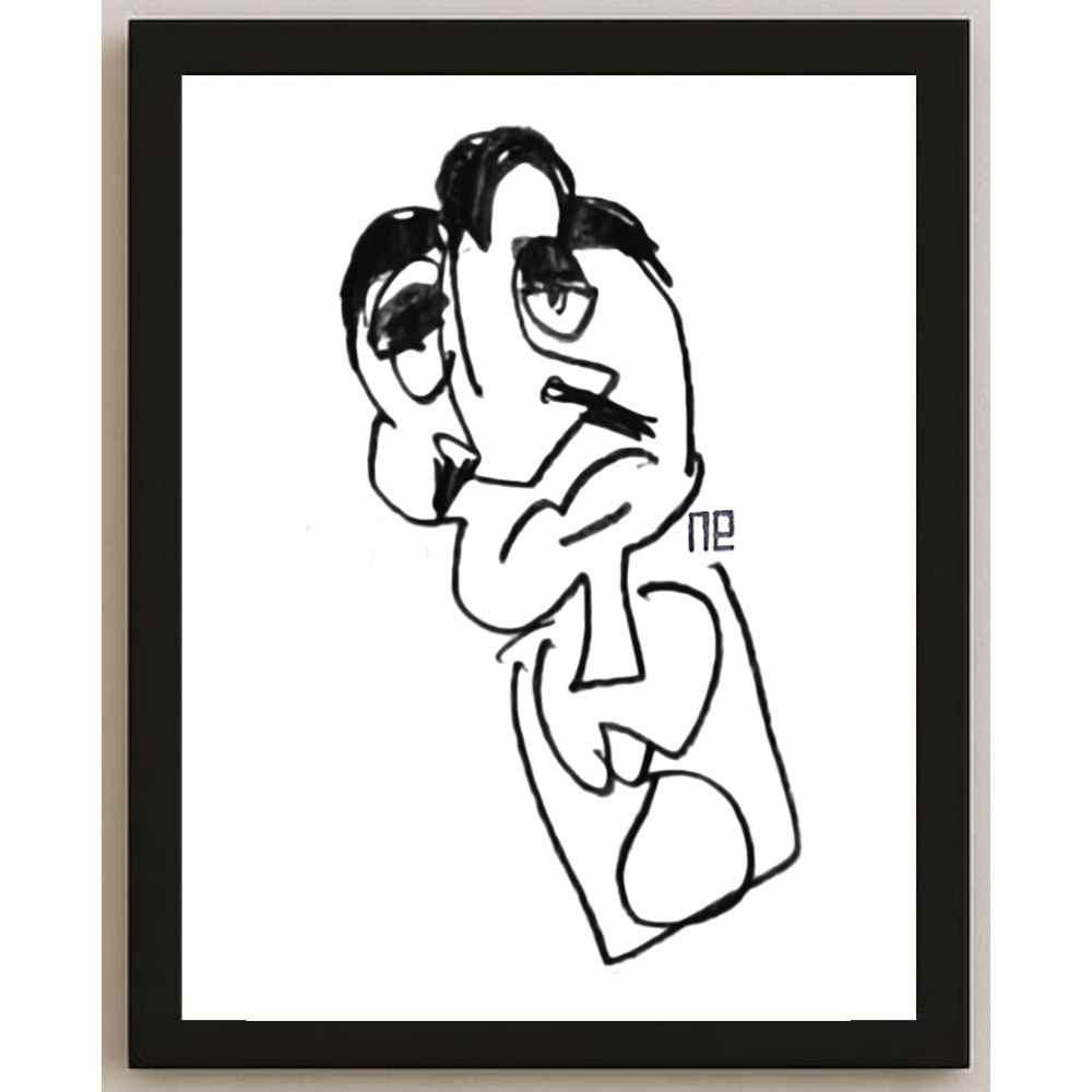 Nezih Danyal Tipler Kişiye Özel Sertifikalı Sınırlı Fine Art Karikatür Baskı NTP00490
