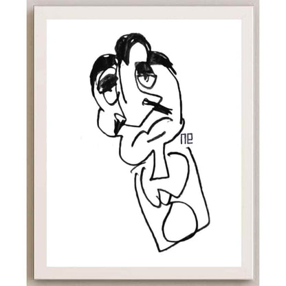 Nezih Danyal Tipler Kişiye Özel Sertifikalı Sınırlı Fine Art Karikatür Baskı NTP00490