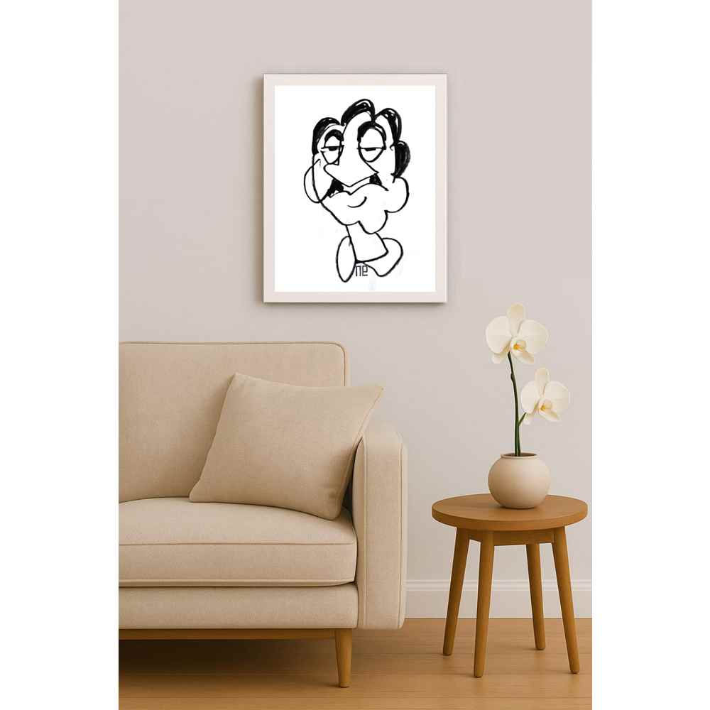 Nezih Danyal Tipler Kişiye Özel Sertifikalı Sınırlı Fine Art Karikatür Baskı NTP00491