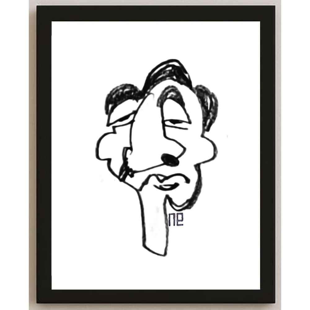 Nezih Danyal Tipler Kişiye Özel Sertifikalı Sınırlı Fine Art Karikatür Baskı NTP00492