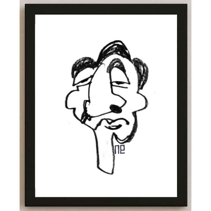 Nezih Danyal Tipler Kişiye Özel Sertifikalı Sınırlı Fine Art Karikatür Baskı NTP00492