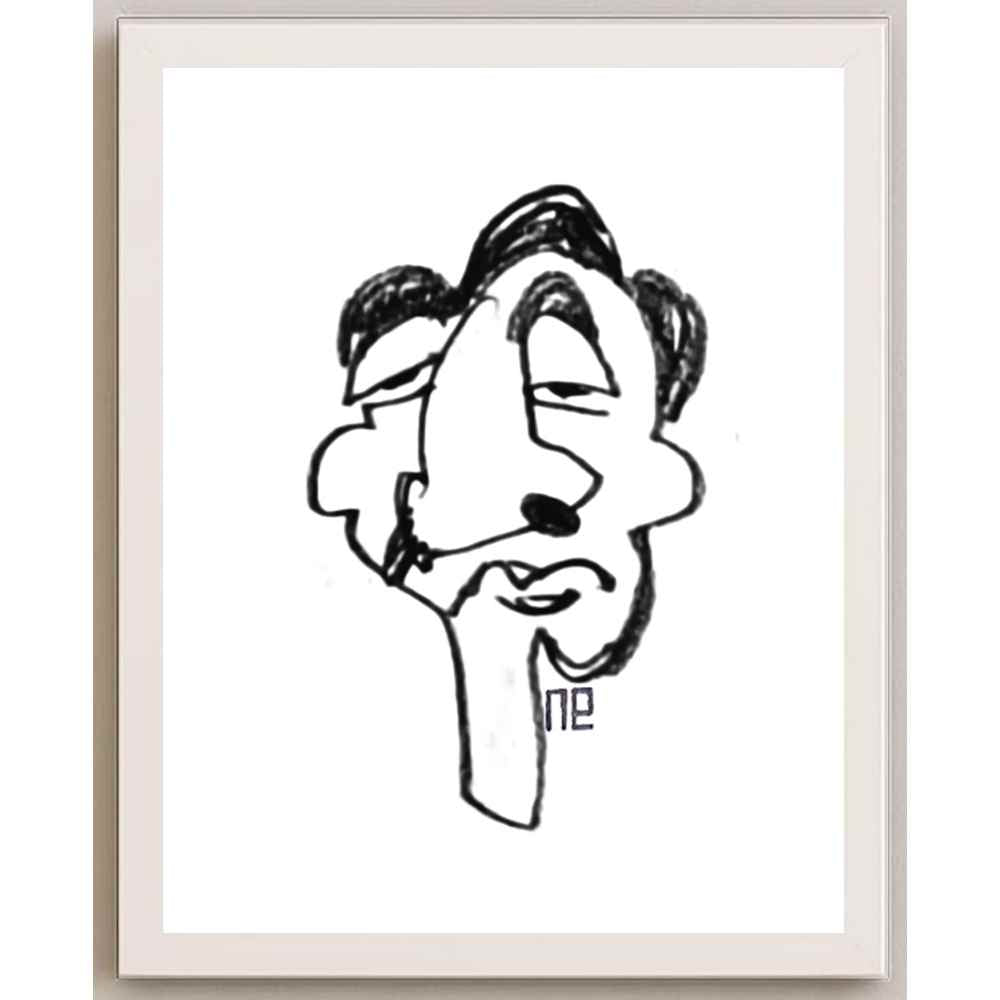 Nezih Danyal Tipler Kişiye Özel Sertifikalı Sınırlı Fine Art Karikatür Baskı NTP00492